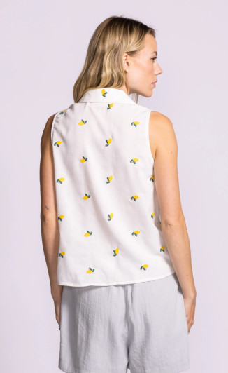 Pink Martini Becky Sleeveless Top White