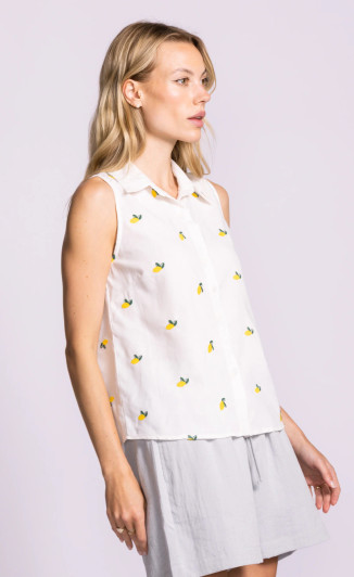 Pink Martini Becky Sleeveless Top White