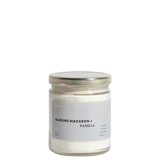Homecoming 8oz Candle Almond Macaron & Vanilla