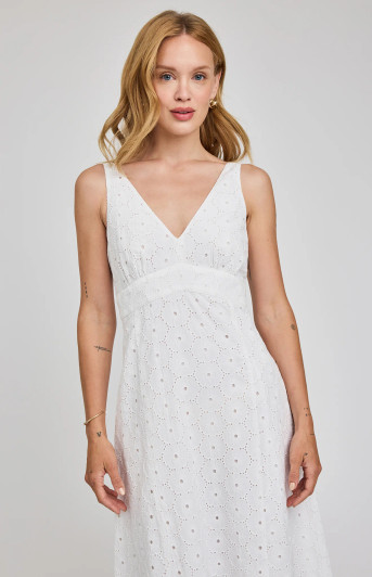Gentle Fawn Marielle Eyelet Dress White
