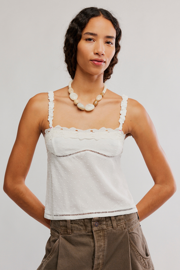 Free People Little Love Tank Clean Ivory