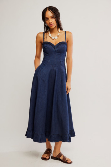 Free People Another Season Midi Dress Rinse