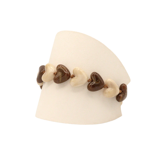 Caracol Two-Tone Heart Stainless Steel Bracelet Gold