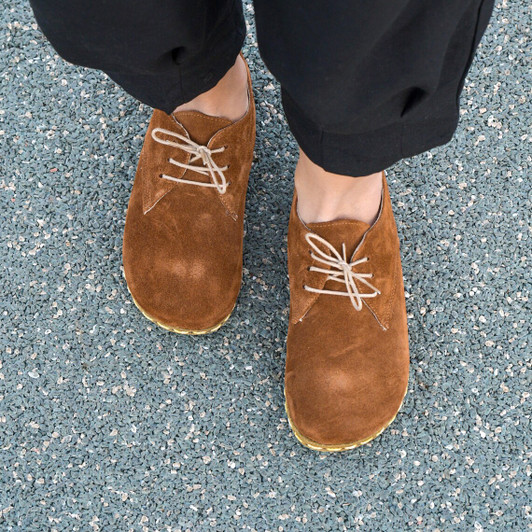 Monstera Oxfords Brown Suede