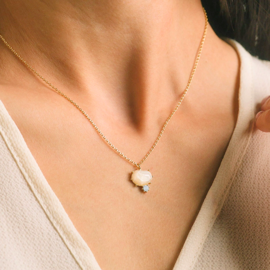 Lover's Tempo Marbelle Pendant Necklace White