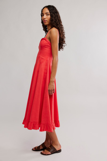 Free People Another Season Midi Dress Sour Sweet