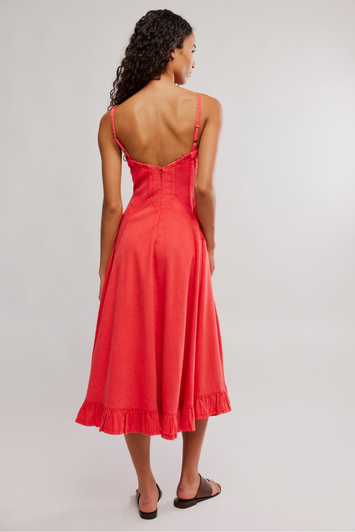 Free People Another Season Midi Dress Sour Sweet
