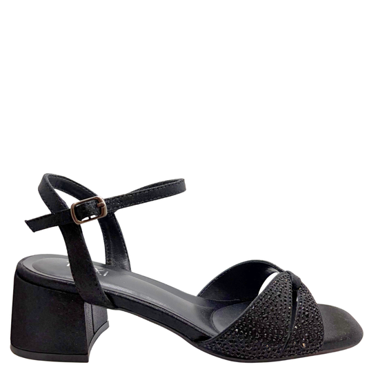 Taxi Sage-01 Sparkly Heels Black