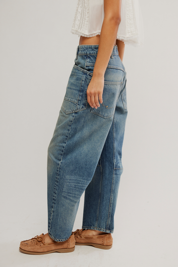 Free People Minimalist Moxie Boyfriend Barrel Jeans High Hopes