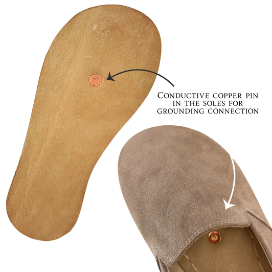 Monstera Moccasins Suede Taupe