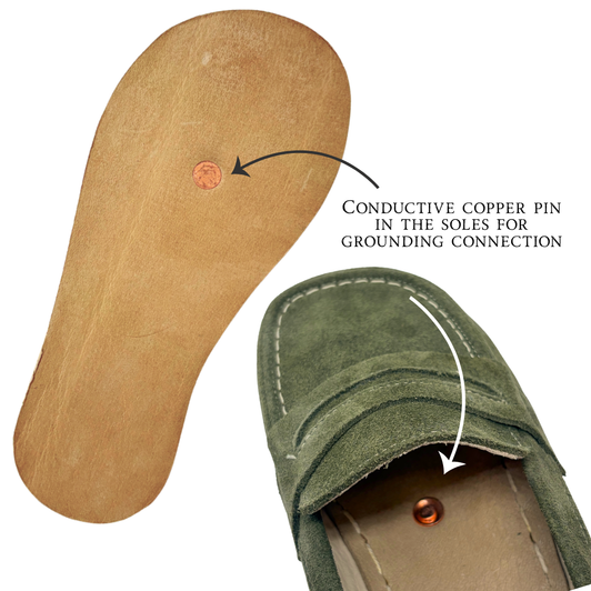 Monstera Loafers Green Suede