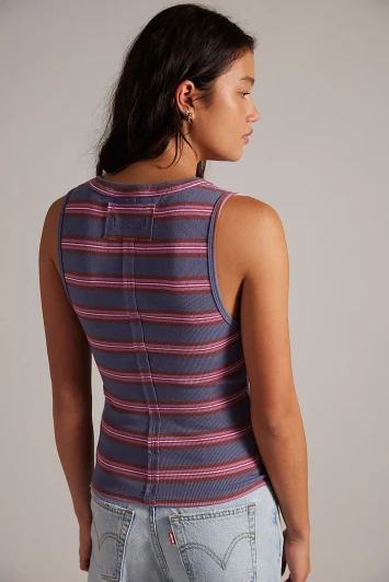 Free People Jamie Henley Stripe Navy Combo
