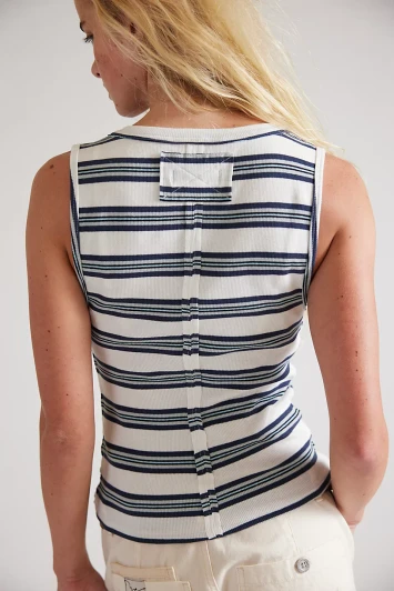 Free People Jamie Henley Stripe White Combo