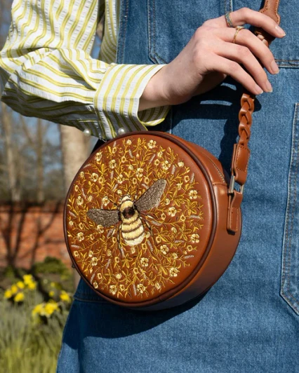 Fable Chloe Bumble Bee Circle Bag Tan