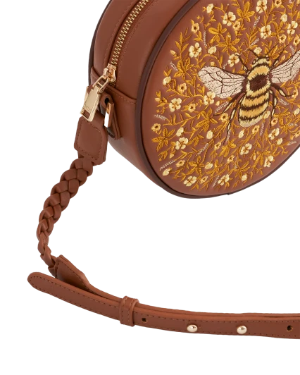 Fable Chloe Bumble Bee Circle Bag Tan