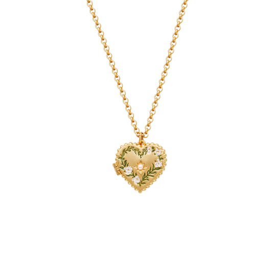 Fable Jasmine Heart Locket Necklace