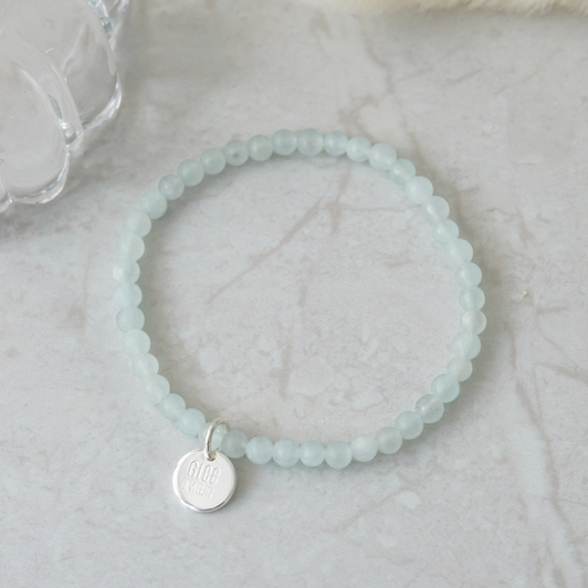 Glee Silver Plated Go-To Bracelet Aquamarine