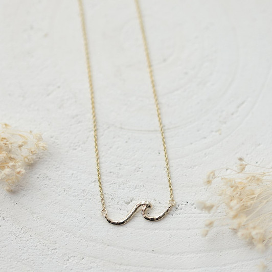 Glee Gold Plated Tiny Wave Necklace