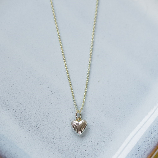 Glee Gold Plated Costal Kiss Heart Necklace