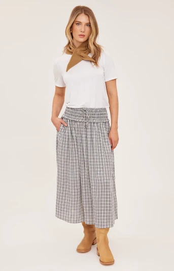 Gentle Fawn Elowyn Skirt Cream Check