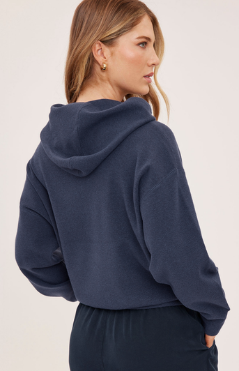 Gentle Fawn Grayson Hooded Sweatshirt Heather Navy