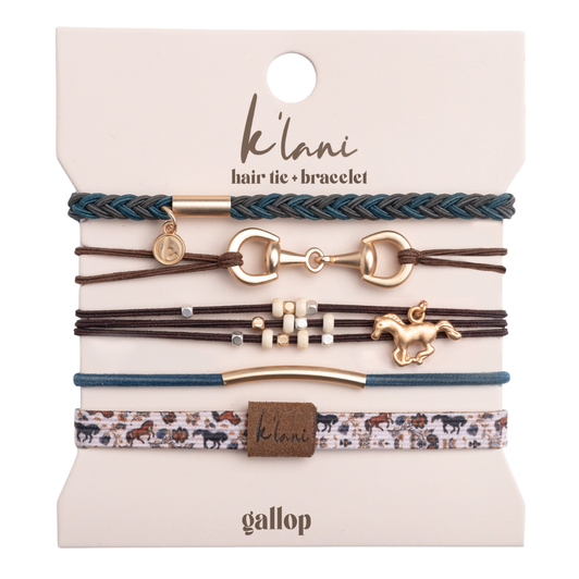 K’Lani Hair Tie Bracelet Set Gallop