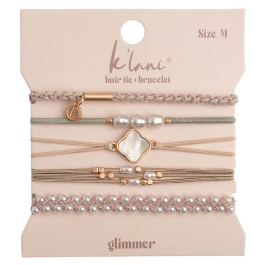 K’Lani Hair Tie Bracelet Set Glimmer