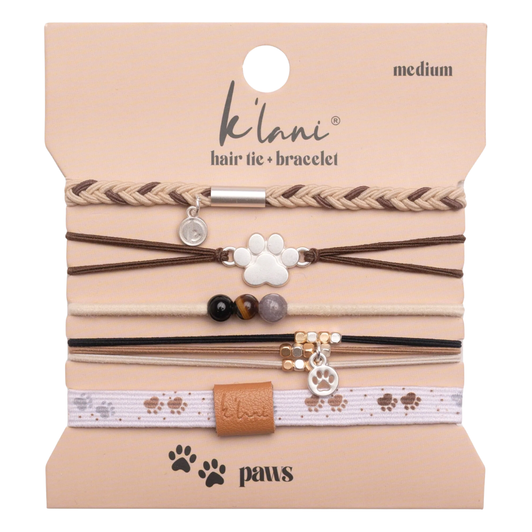 K’Lani Hair Tie Bracelet Set Paws