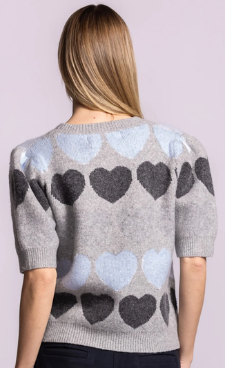 Pink Martini Moyo Heart Sweater Grey