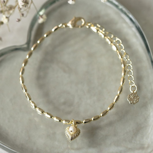 Glee Gold Plated Quietly Coastal Heart Bracelet