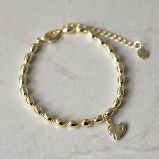 Glee Gold Plated Ever Ever Heart Bracelet
