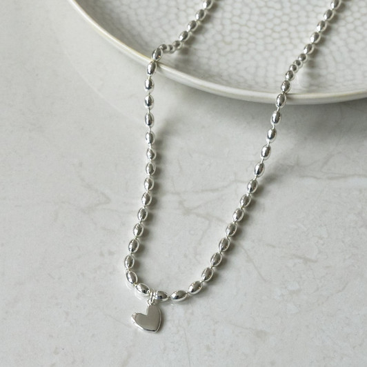 Glee Silver Plated Ever Ever Heart Necklace