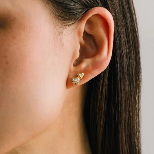 Lover's Tempo Puff Heart Climbers Gold