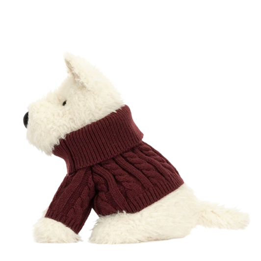 JellyCat Munro Scottie Dog Winter Jumper Outfit