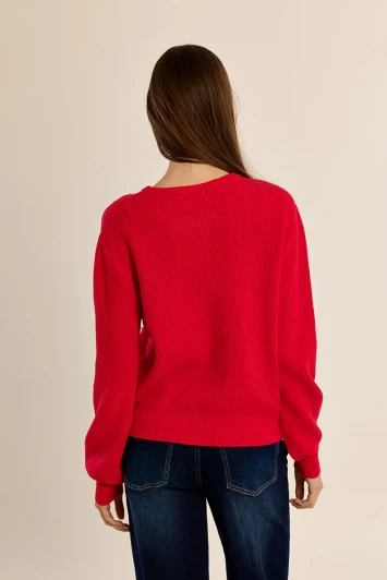 Molly Bracken Pearl Sweater Red