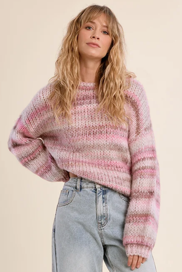 Molly Bracken Chunky Knit Sweater Rose