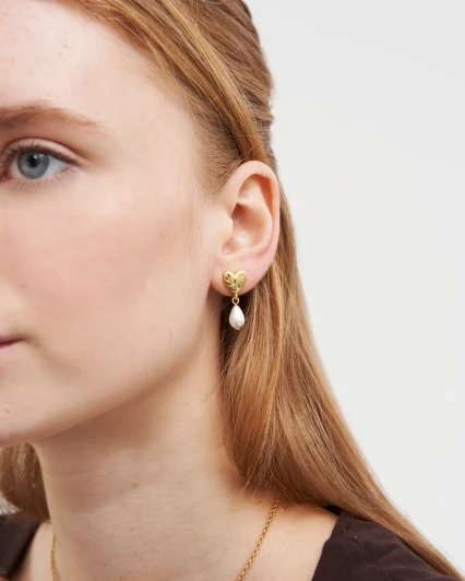 Fable Niva Mistletoe Pear Earrings