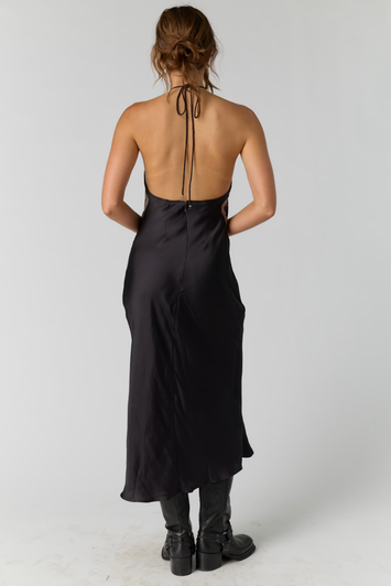 Free People Citrine Midi Dress Espresso Combo