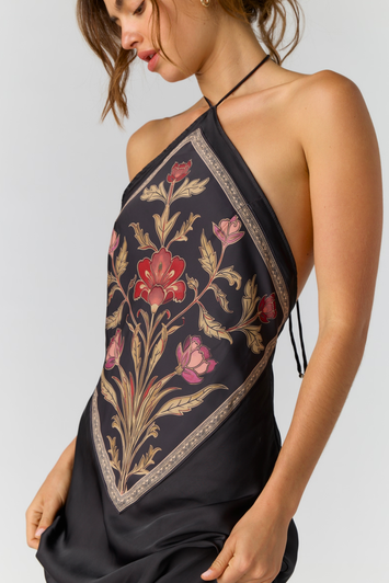 Free People Citrine Midi Dress Espresso Combo