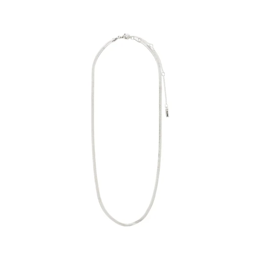 Pilgrim Joanna Flat Snake Chain Necklace Silver Plated