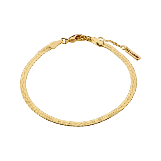 Pilgrim Joanna Flat Snake Chain Bracelet Gold Plated