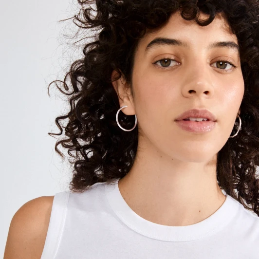 Pilgrim Eanna Hoops Silver Plated