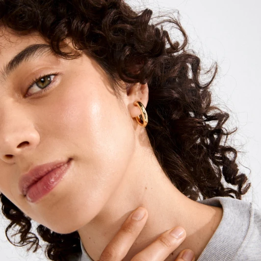 Pilgrim Maddie Chunky Hoops Gold Plated