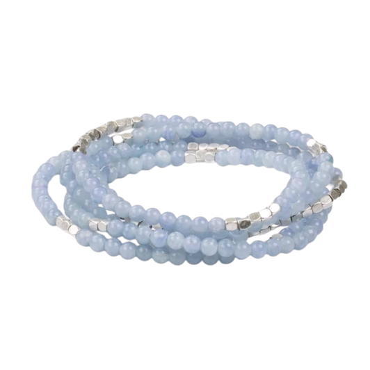 Scout Stone Wrap Bracelet/Necklace Blue Lace Agate