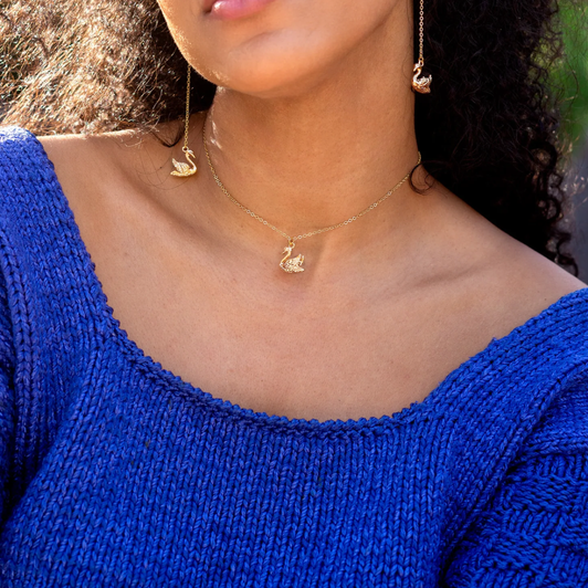 Peter + June Swan Lake Necklace Gold