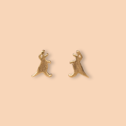 Peter + June Fortune T-Rex Studs Gold