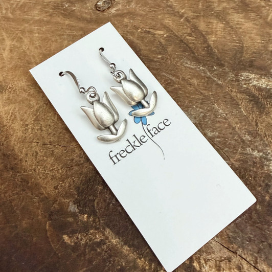 Freckle Face Timeless Tulip Earrings Silver