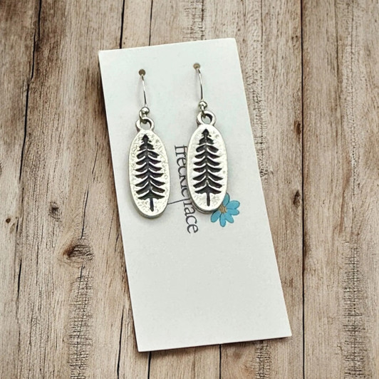 Freckle Face Tree Lover Earrings Silver
