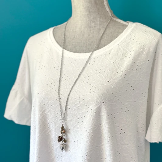 Freckle Face Acorn & Pinecone Necklace