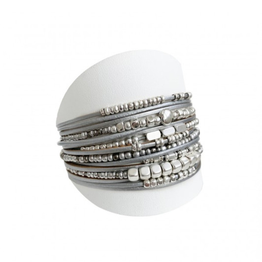 Caracol Grey Multi-Wrap Bracelet